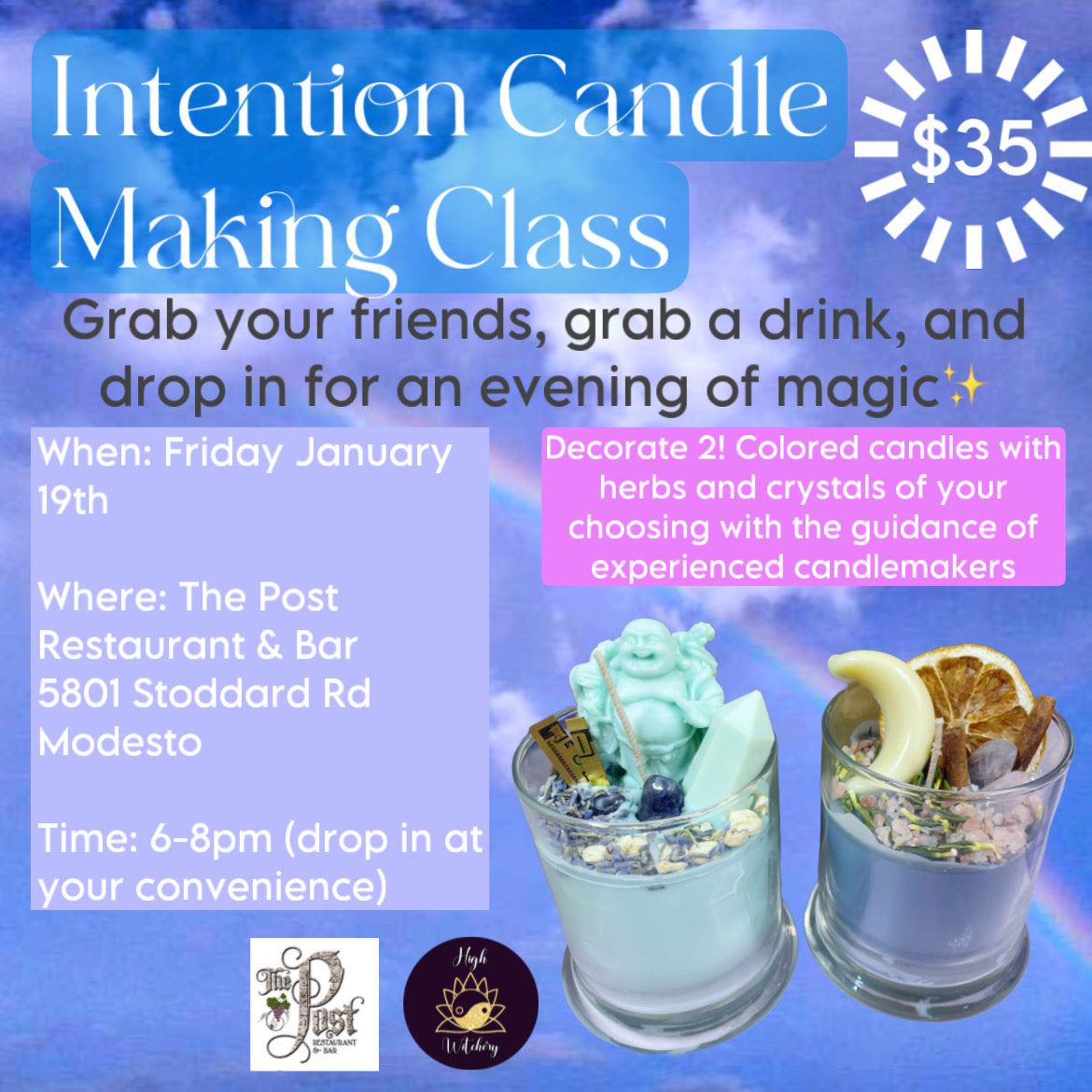 Candle Making Class 1/20/23 Sweet Intention Gift Boutique