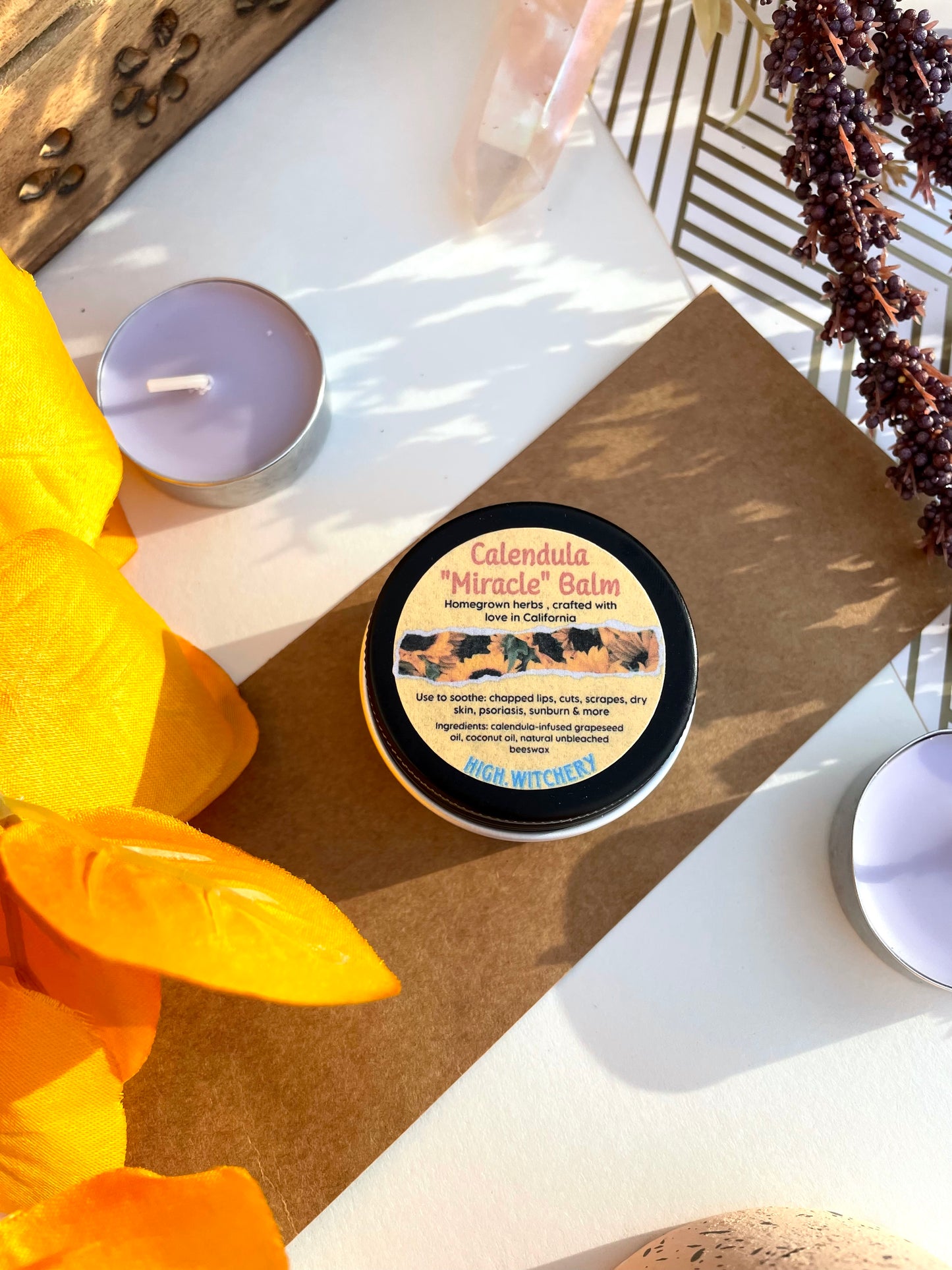 Calendula Miracle Balm - Healing Salve and Antibacterial Skin Protectant & Dry Skin Relief