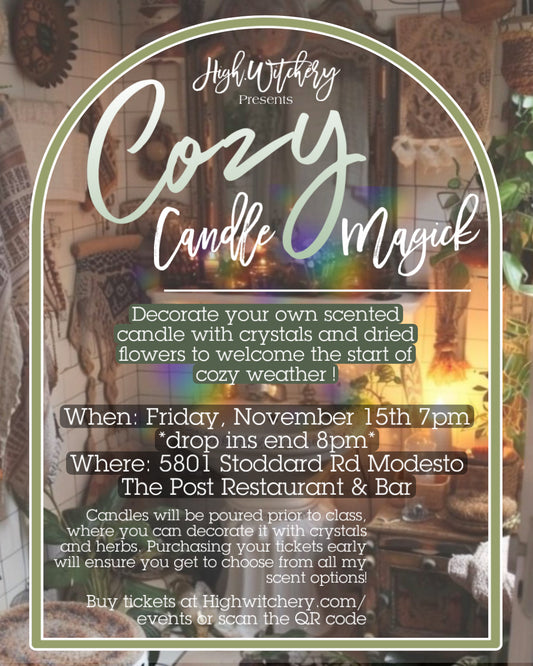 Cozy Candle Magick Class @ The Post Restaurant & Bar || November 15th 7pm Digital Ticket