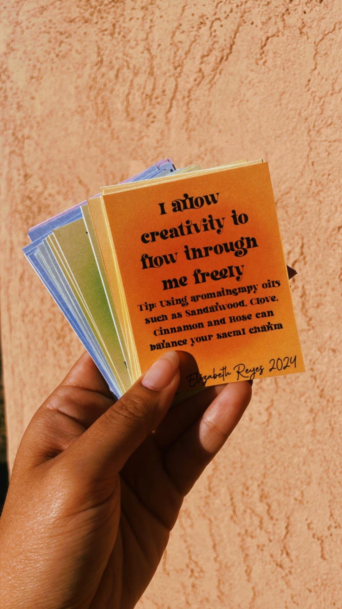 7 Chakras Affirmation Cards - Limited Edition Hand Made Trading And Healing Cards