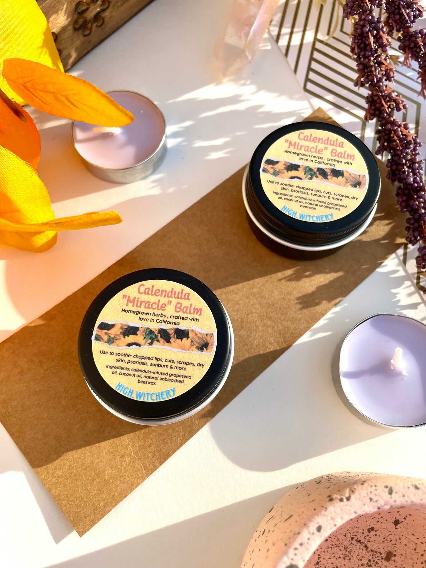 Calendula Miracle Balm - Healing Salve and Antibacterial Skin Protectant & Dry Skin Relief