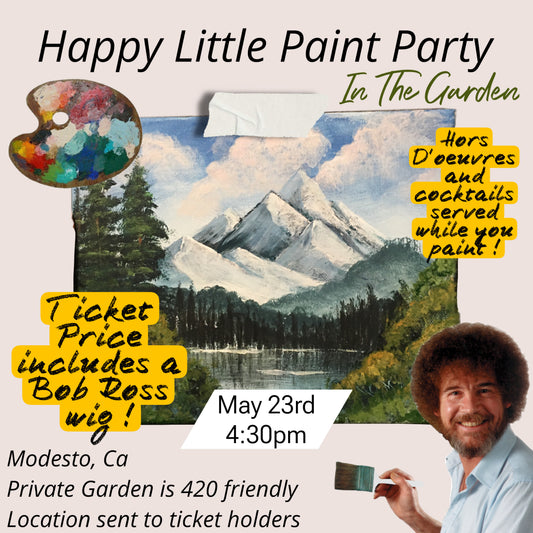 Bob Ross Paint Party Evening | May 23rd 4:30pm | Digital Ticket