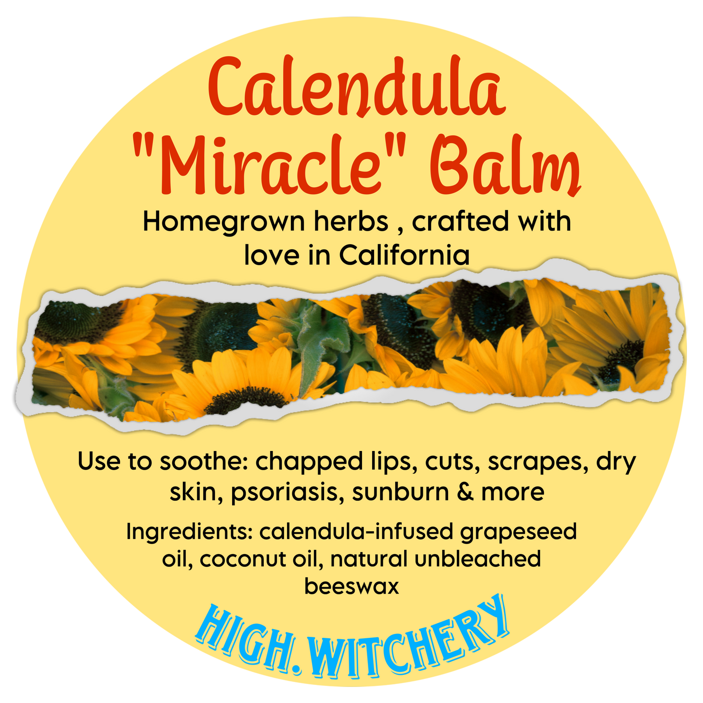 Calendula Miracle Balm - Healing Salve and Antibacterial Skin Protectant & Dry Skin Relief