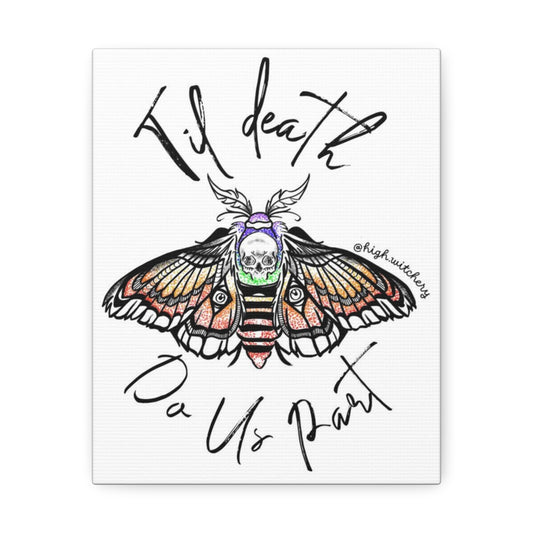 Death Moth Satin Canvas, Stretched